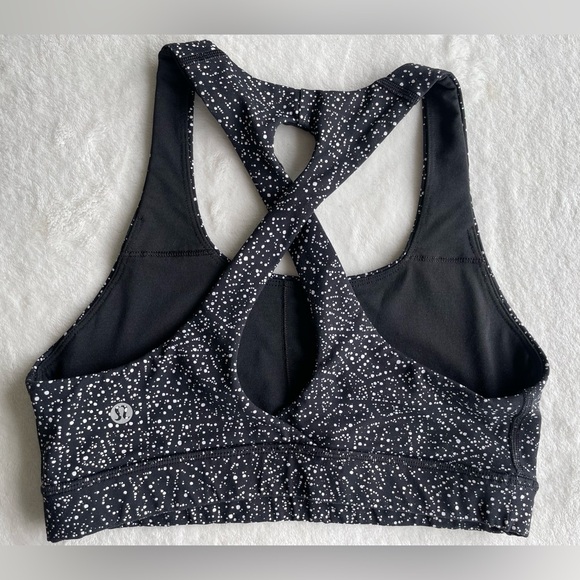 Lululemon Time To Sweat Bra Night View White Black - Picture 2 of 6